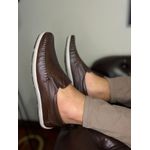 Mocassim Masculino Clássico Em Couro Látego Tabaco 042