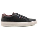 Tênis Masculino Em Couro Preto Fork 16040