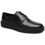 Sapato Casual Masculino de Amarrar de Couro Preto 611