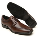 Sapato Social Oxford Masculino De Couro 911 Caramelo BR2