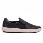 Tênis Sapatênis Casual Slip On Masculino Sintético Preto CRE0075