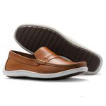 Mocassim Masculino Clássico Em Couro Látego Bambu M18