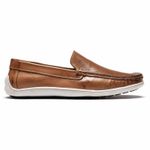 Mocassim Masculino Clássico Em Couro Taupe M22