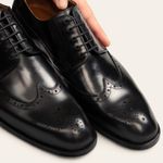 Sapato Social Derby Full Brogue Preto