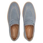 Sapato Masculino Social Loafer Premium Camurça Jeans