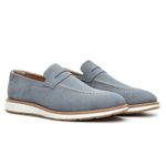 Sapato Masculino Social Loafer Premium Camurça Jeans