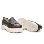 Mocassim Feminino Tratorado Aproprie Fringe Moderno Estiloso Confortável Musgo