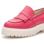 Mocassim Feminino Tratorado Aproprie Fringe Moderno Estiloso Confortável Rosa