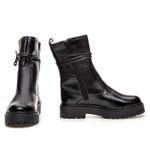 Bota Feminina Tratorada em Couro Cano Médio Snow Aproprie 