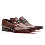 Sapato Masculino Loafer Italiano Premium Solado em Couro