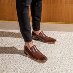 Sapato Loafer Mocassim Masculino Estilo Italiano Em Couro