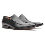 Sapato Masculino Loafer Social Solado em Couro Preto