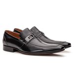 Sapato Masculino Loafer Social com Fivela Estilo Italiano em Couro