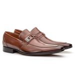 Sapato Masculino Loafer Social com Fivela Estilo Italiano em Couro