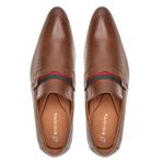 Sapato Loafer Social Masculino em Couro Estilo Italiano Com Gravata 