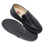 Sapato Mocassim Master All Black Couro Preto Sola Alta Preta