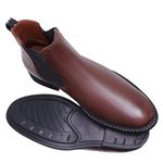 Bota Chelsea Couro Café Adam