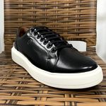 Tênis de Amarrar Minimalista Preto Sola Alta Clean