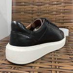Tênis de Amarrar Minimalista Preto Sola Alta Clean