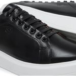 Tênis de Amarrar Minimalista Preto Sola Alta Clean