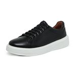 Tênis de Amarrar Minimalista Preto Sola Alta Clean