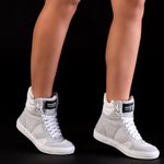 Tênis Sneaker Unissex Couro Legitimo Branco Calçado Fitness