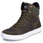 Tênis Sneaker Unissex Couro Legitimo Verde Oliva Calçado Fitness