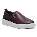 Slip On Couro Café Cloud