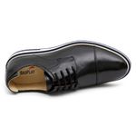 Sapato Derby Masculino Couro Legítimo Preto Forro de Couro Badplay