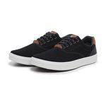 Sapatênis Casual BS Lona Preto Palmilha de Gel 
