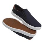 Sapatênis Slip on BS Lona Azul Palmilha de Gel 