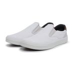 Sapatênis Slip on BS Lona Branco Palmilha de Gel 