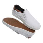 Sapatênis Slip on BS Lona Branco Palmilha de Gel 