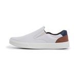 Sapatênis Slip on BS Couro Ecológico Cinza Palmilha de Gel 