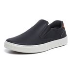 Sapatênis Slip on BS Couro Ecológico Preto Palmilha de Gel 