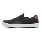 Sapatênis Slip on BS Couro Ecológico Preto Palmilha de Gel 