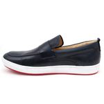 Loafer Couro Legítimo Azul Marinho Aston 