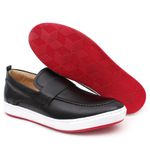 Loafer Couro Legítimo Preto Aston