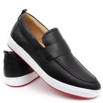 Loafer Couro Legítimo Preto Aston