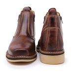 Botina Masculina Couro Legítimo Zíper Bota Cano Curto