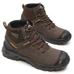 Bota Adventure Masculina Chocolate Coturno Detalhe Biqueira