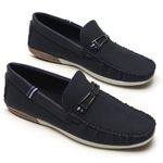 Mocassim Sapato Casual Masculino Azul Marinho