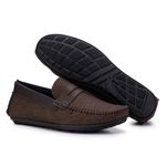 Mocassim Sapato Casual Masculino Café