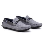 Mocassim Sapato Casual Masculino Cinza