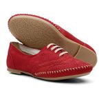 Sapato Oxford Feminino Confort Vermelho