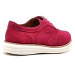 Sapato Oxford Feminino Camurça Fúcsia