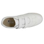 Sapato Masculino Branco em Couro - Modelo de Velcro -Fechado -Atende NR32