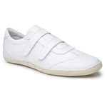 Sapato Masculino Branco em Couro - Modelo de Velcro -Fechado -Atende NR32