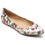 Sapatilha Feminina Bico Fino Conforto Floral Floresta