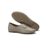 Sapato Oxford Feminino Confort Prata Velho 